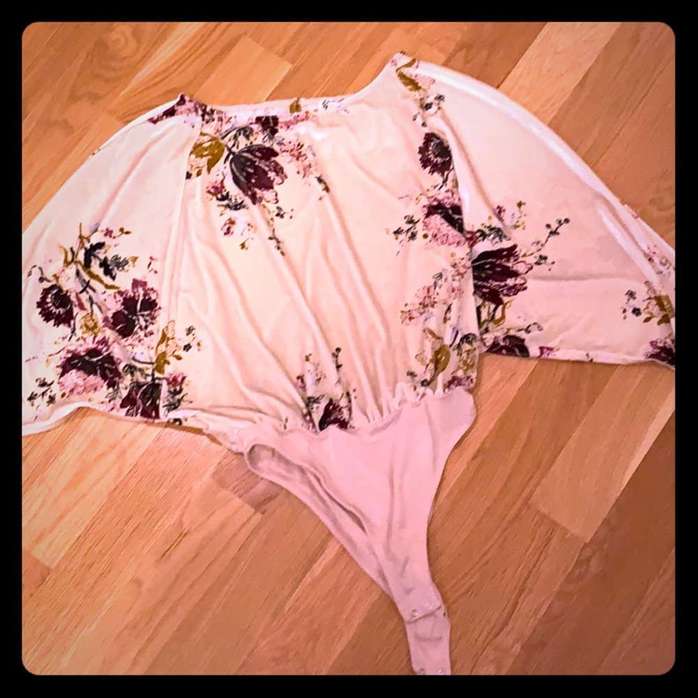 Free People bodysuit with 3/4 sleeves size S